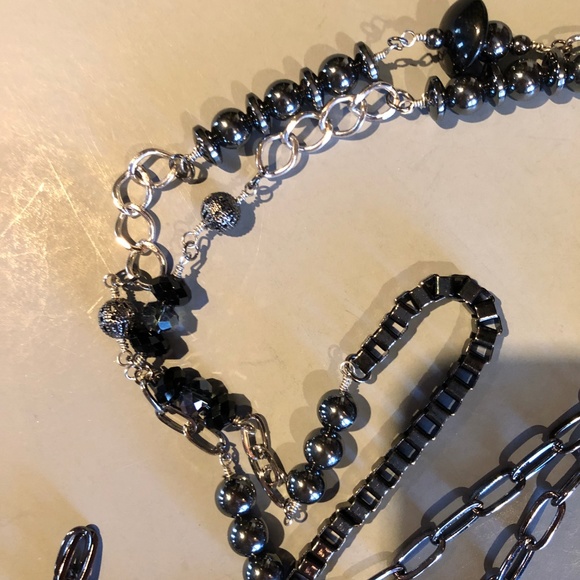 Mixed Bead and Chain Necklace #12 - Picture 3 of 7